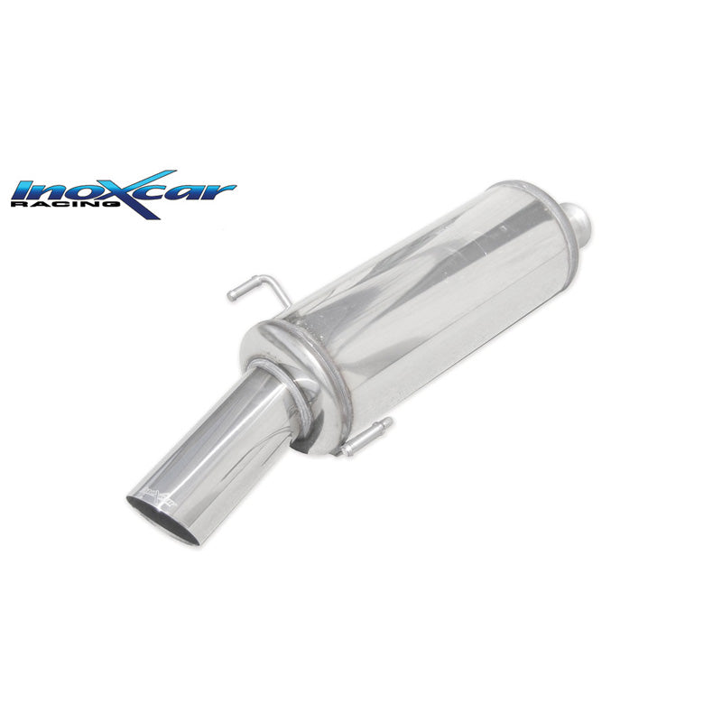 InoXcar, 100% Edelstahl Sportauspuff passend für Peugeot 306 1.4 75PS 1997-2001 1x90mm Rally, Inox