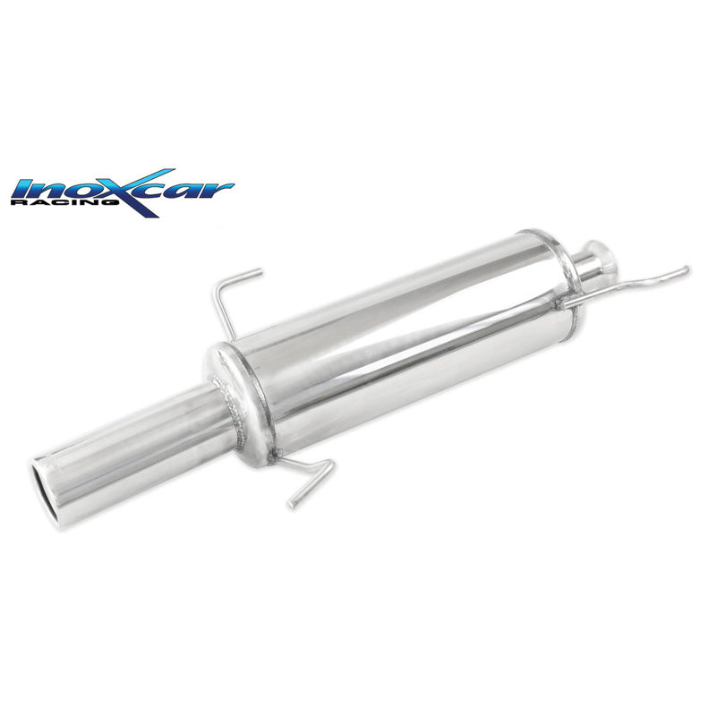 InoXcar, 100% Edelstahl Sportauspuff passend für Peugeot 306 2.0 XS 121PS 1997- 1x80mm, Inox