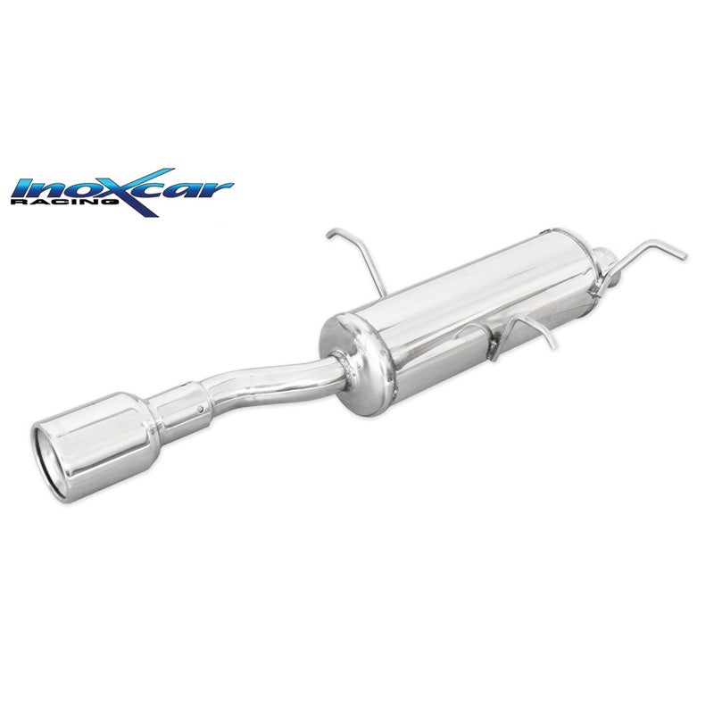 InoXcar, 100% Edelstahl Sportauspuff passend für Peugeot 306 2.0 16v Cabrio 133PS 1997- 1x102mm, Inox