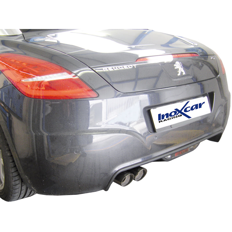 InoXcar, 100% Edelstahl Sportauspuff passend für Peugeot RCZ 1.6THP (156PS) 2010- 2x80mm Racing, Inox