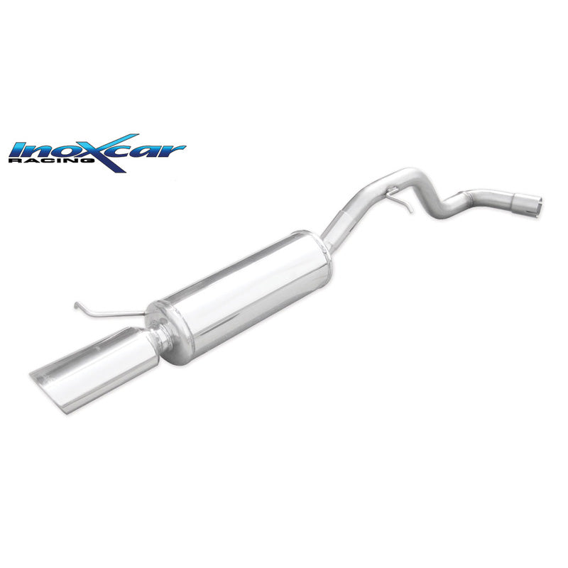 InoXcar, 100% Edelstahl Sportauspuff passend für Seat Leon 1M 1.9 TDI 130PS 2000- 1x120x80mm, Inox