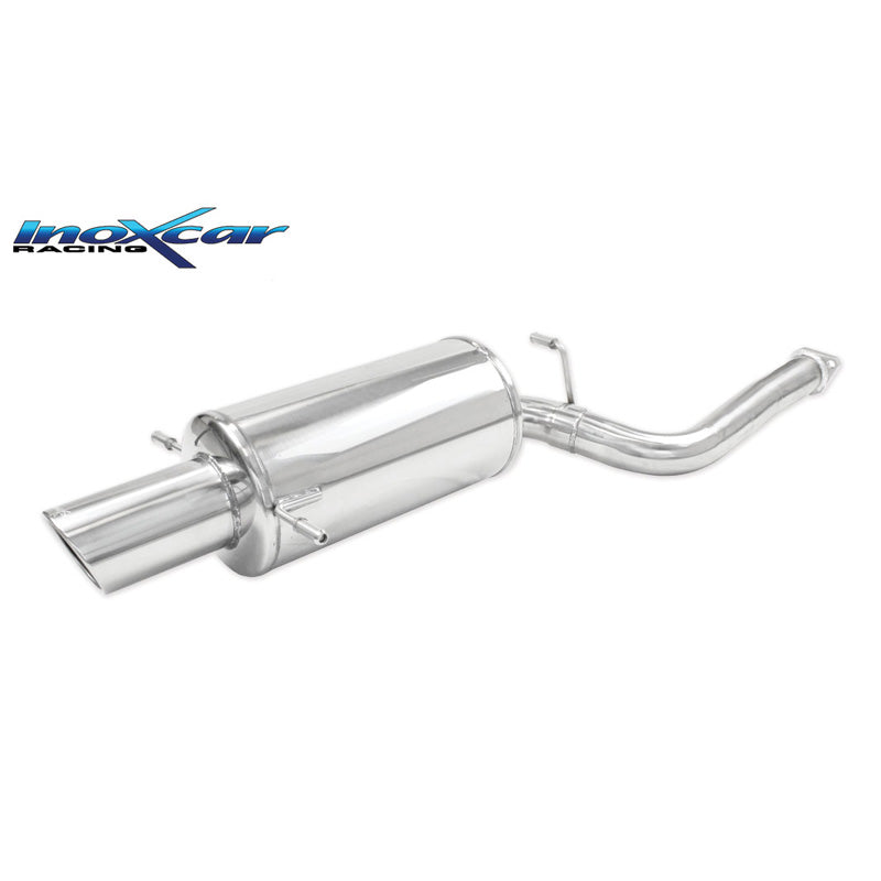 InoXcar, 100% Edelstahl Sportauspuff passend für Subaru Impreza 4WD 2.0 -Turbo -2000 1x100mm X-Race, Inox