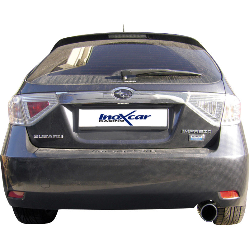 InoXcar, 100% Edelstahl Sportauspuff passend für Subaru Impreza 2.0D (150PS) 2009- 102mm, Inox