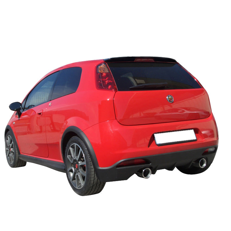 InoXcar, 100% Edelstahl Doppelauspuff passend für Fiat Grande Punto 1.4 Turbo Abarth 2006- Links/Rechts 102mm, Inox