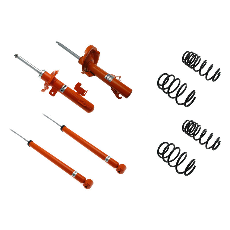 KONI, STR.T Kit passend für Ford Focus II Hatchback/Limousine (exkl. ST) 2004-2011 - 40/40mm - VA-Last -990kg (1120-1821), Stahl, Orange