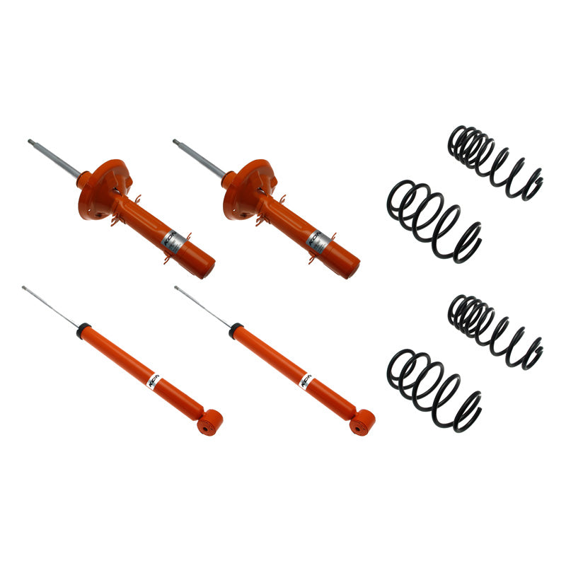 KONI, STR.T Kit passend für Volkswagen Bora / Golf IV 4-Motion 1.8T/1.9TDi/2.3 V5 1999-2000 - 25/25mm (1120-4381), Stahl, Orange