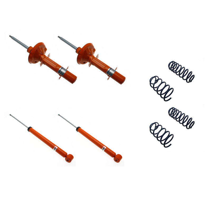 KONI, STR.T Kit passend für Seat Leon/Toledo II (1M) / Volkswagen Bora / Golf IV 1997-2005 - 35/35mm - VA-Last -910kg (1120-5261), Stahl, Orange