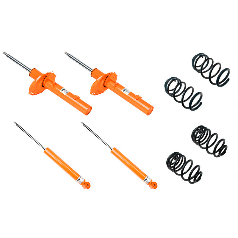 KONI, Str.T kit passend für VW Golf VII Variant - 50 mm Originalfederbeine und Verbundlenker HA - Vorderachse-Last bis 1010kg (35mm) (1120-8403), Stahl, Orange