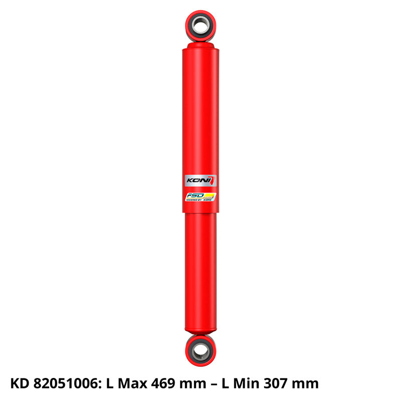 KONI, Special Active Stoßdämpfer passend für Fiat Ducato (250/290) Van/Box/Bus/Camper Van/Motorhome 2006- - Hinterachse - Hinterachse: Lmin 307mm-Lmax 469mm (8205-1006), Stahl, Rot