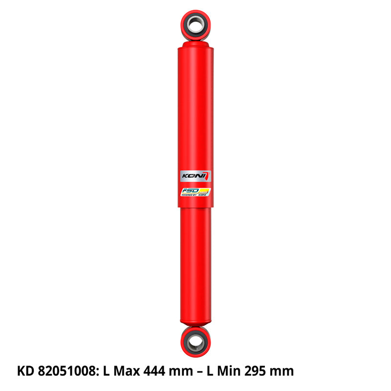 KONI, Special Active Stoßdämpfer passend für Fiat Ducato (250/290) Van/Box/Bus/Camper Van/Motorhome 2006- - Hinterachse - Hinterachse: Lmin 295mm-Lmax 444mm (8205-1008), Stahl, Rot