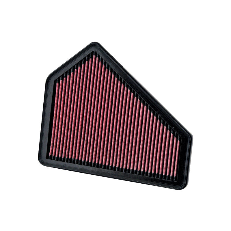 K&N, Tauschluftfilter passend für Cadillac CTS 2.8, 3.0, 3.6 2008-2014 / CTS-V 6.2 2009-2015 (33-2411), Baumwolle, Rot