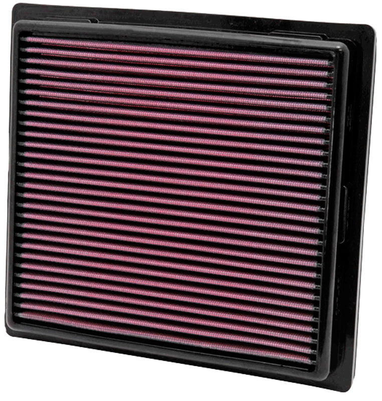 K&N, Tauschluftfilter passend für Jeep Gand Cherokee 3.6, 5.7, 6.4 / Dodge Durango 3.6/5.7 2011-2017 (33-2457), Baumwolle, Rot