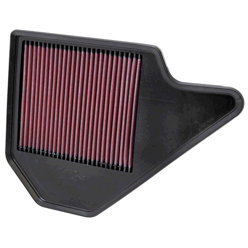 K&N, Tauschluftfilter passend für Lancia Voyager 3.6 / Chrysler Town & Country 3.6 / VW Routan 3.6 2011-2016 (33-2462), Baumwolle, Rot