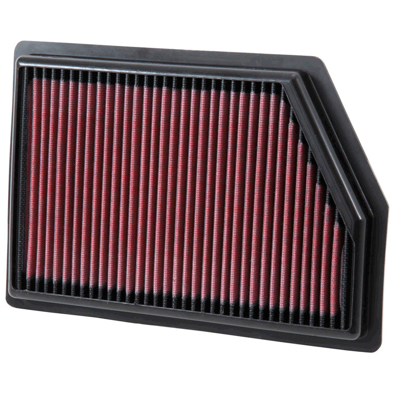 K&N, Tauschluftfilter passend für Jeep Cherokee 2.0D/2.2D/2.4/3.2L V6 2014- (33-5009), Baumwolle, Rot