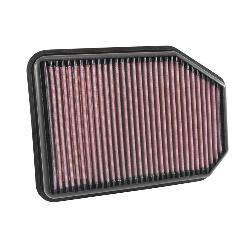 K&N, Tauschluftfilter passend für Jeep Wrangler 2.8D 2007- (33-5023), Baumwolle, Rot