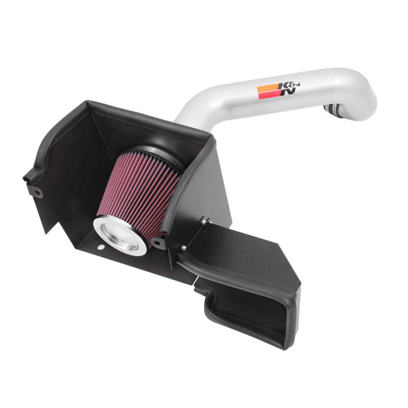 K&N, High Performance Air Intake Kit passend für Dodge Ram 1500 3.6L V6 2013-2021 -  Silber (77-1564KS), Baumwolle, Rot