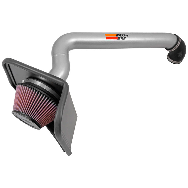 K&N, High Performance Air Intake Kit passend für Jeep Renegade/Compass 2.4L L4 2015- - Silber (77-1565KS), Baumwolle, Rot