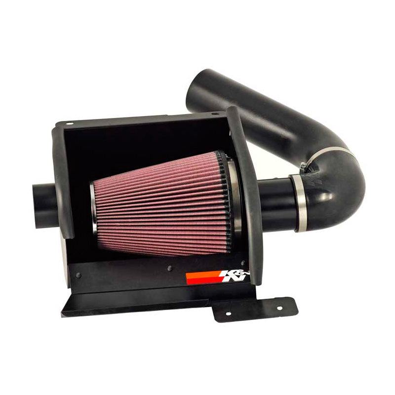 K&N, High Performance Air Intake Kit passend für Ford E150/E250/E350/E450/E550 5.4l V8/6.8L V10 1997-2019 - Schwarz (77-2570KTK), Baumwolle, Rot