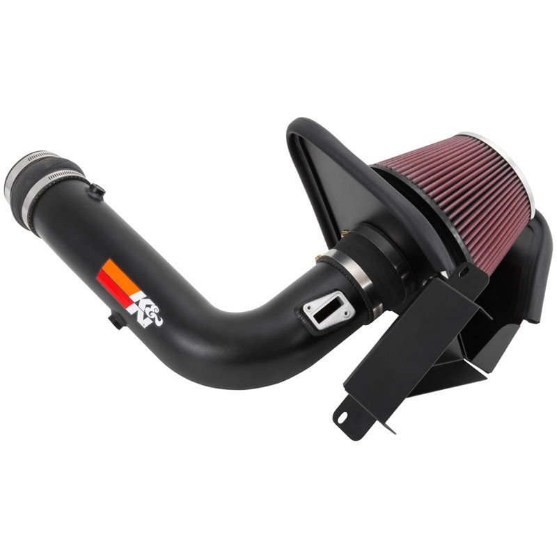 K&N, High Performance Air Intake Kit passend für Ford Flex/Taurus 3.5L V6 excl. Turbo 2013-2019 - Schwarz (77-2576KTK), Baumwolle, Rot