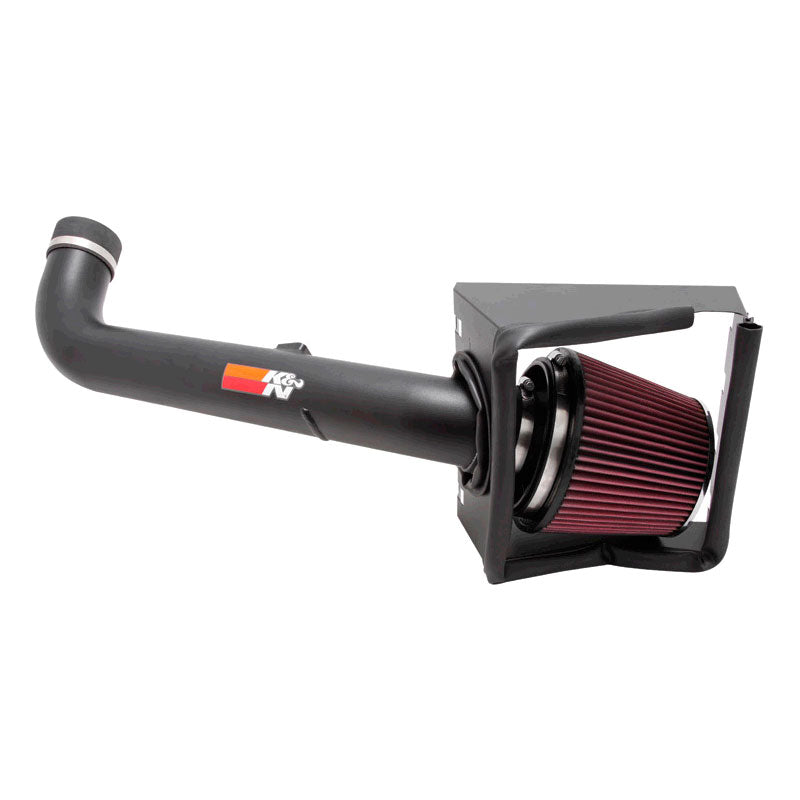 K&N, High Performance Air Intake Kit passend für Ford F250 Super Duty 5.4L V8 2008-2010 - Schwarz (77-2577), Baumwolle, Rot