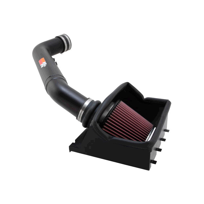 K&N, High Performance Air Intake Kit passend für Ford F250/F350 Super Duty 6.2L V8 2011-2016 - Schwarz (77-2582), Baumwolle, Rot