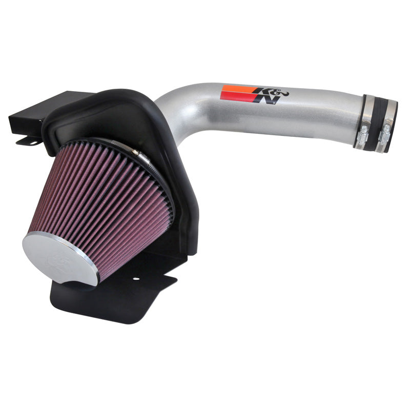 K&N, High Performance Air Intake Kit passend für Ford Explorer 2.0/2.3L L4 2014-2017 - Silber (77-2587KS), Baumwolle, Rot