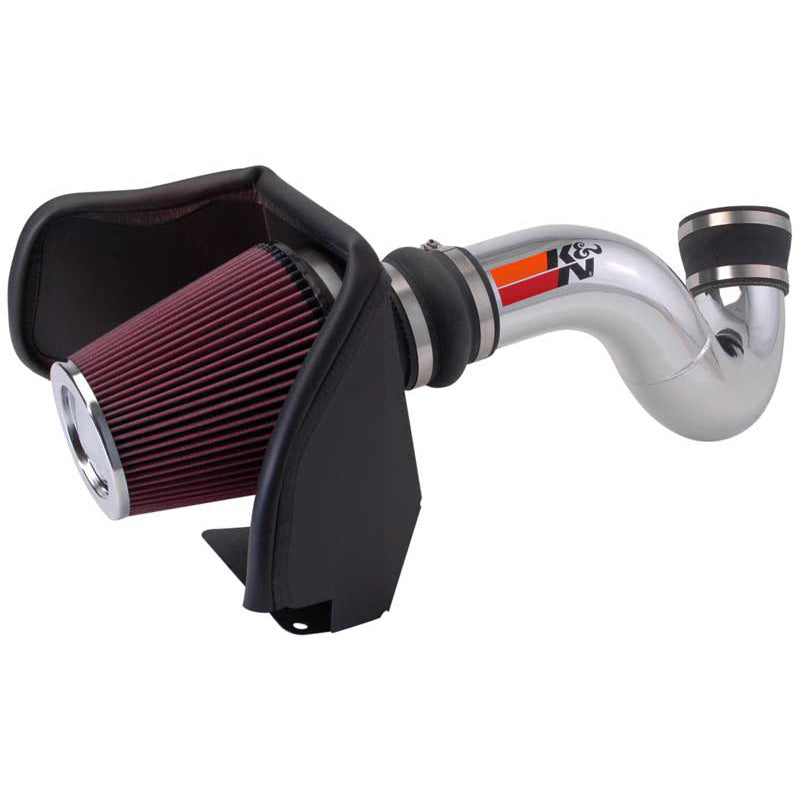 K&N, High Performance Air Intake Kit passend für Chevrolet Tahoe/Silverado/Suburban/Avalanche/Sonora & GMC Sierra/Yukon & Cadillac Escalade 4.8/5.3/6.0L V8 2005-2007 (77-3050KP), Baumwolle, Rot