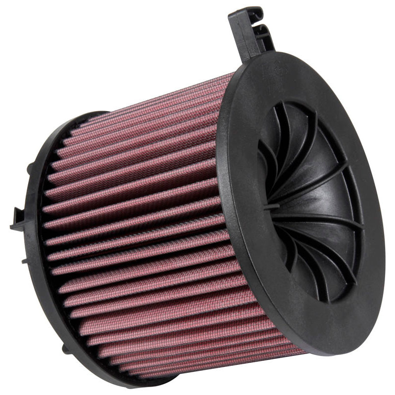 K&N, Tauschluftfilter passend für Audi A4 (B9) 1.4 & 2.0 inkl. Allroad & Quattro / A5 2.0 F5 / Q5 / S4 249&252PS 2015- (E-0646), Baumwolle, Rot