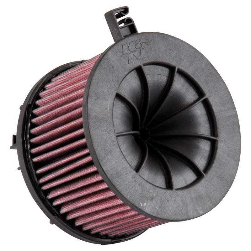 K&N, Tauschluftfilter passend für Audi A4 170/190PS (8W/B9) / A5 190PS (F5) 2.0 TFSi 2015-2018 (E-0647), Baumwolle, Rot