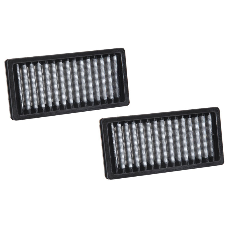 K&N, Innenraumfilter (2 Stück) passend für Jeep Wrangler 2.8, 3.6, 3.8 2011-2017 (VF1010), Baumwolle, Weiss