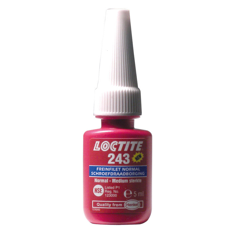 Loctite, 243 Schraubensicherung mittelfest (blau) 5ml, Rot