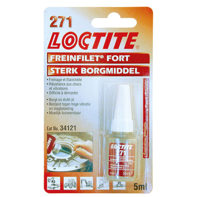 Loctite, 271 Schraubensicherung hochfest (rot) 5ml, Orange