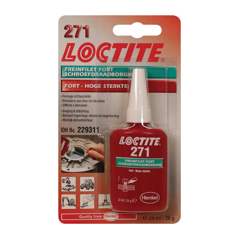 Loctite, 271 Schraubensicherung hochfest (rot) 24ml, Rot