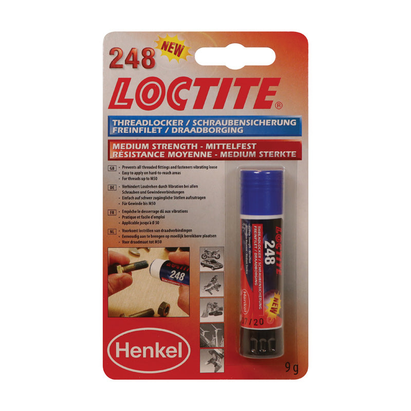 Loctite, 248 Schraubensicherung stick mittelfest (blau) 9ml, Orange