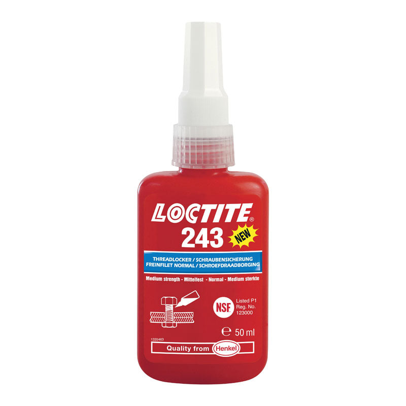 Loctite, 243 Schraubensicherung mittelfest (blau) 50ml, Rot