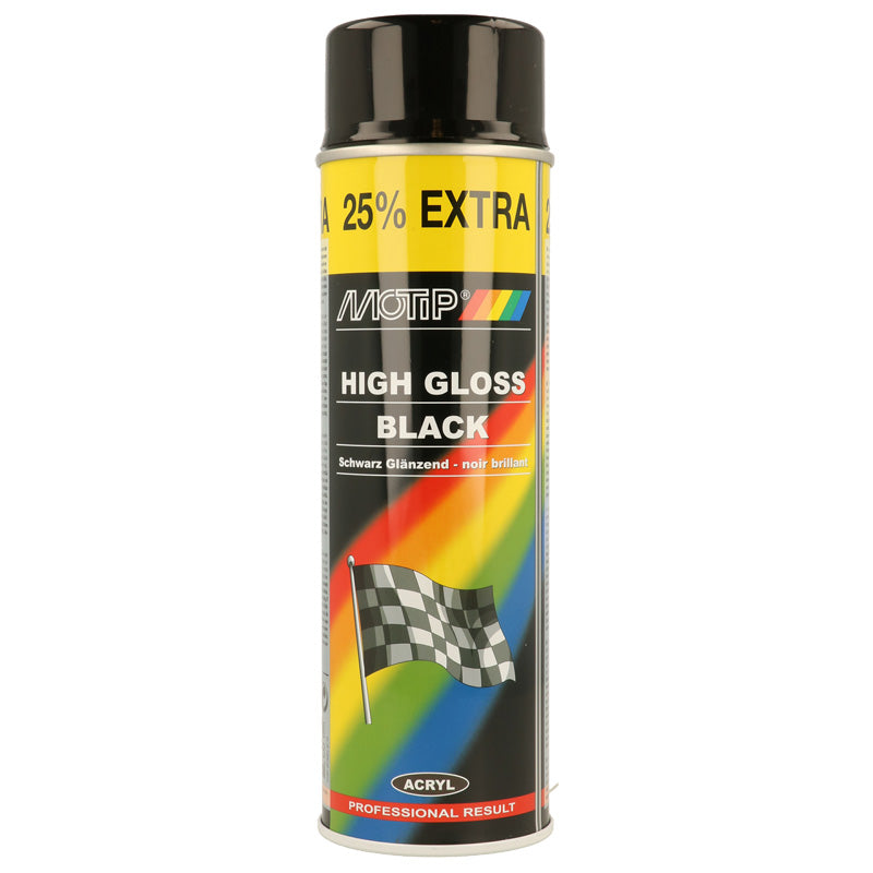 Motip, Rallye Lack - Schwarz glänzend - 500ml