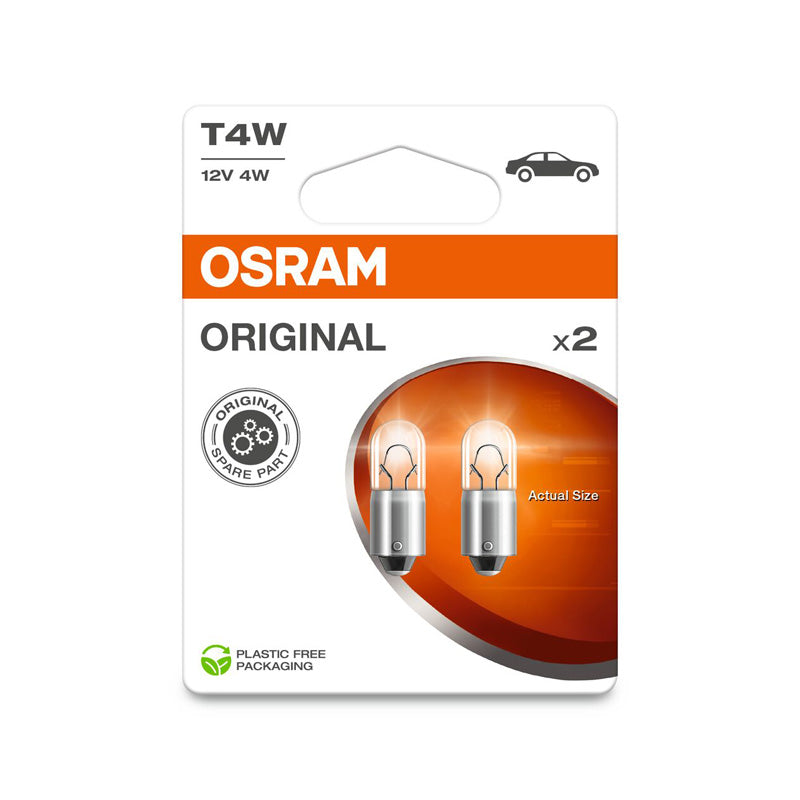 Osram, Original Halogen Birnen - BA9S - 12V/4W - Satz à 2 Stück, Weiss