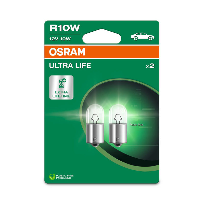 Osram, Ultra Life Halogen Birnen - BA15S R10W - 12V/10W - Satz à 2 Stück, Weiss