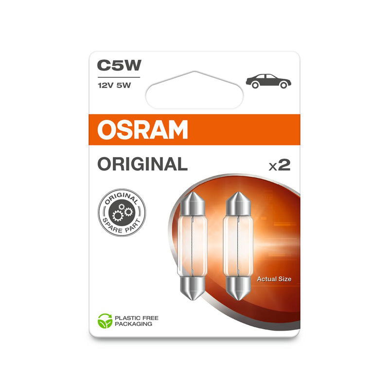 Osram, Original Halogen Birnen - Festoon 36mm 12/5W - Satz à 2 Stück, Weiss