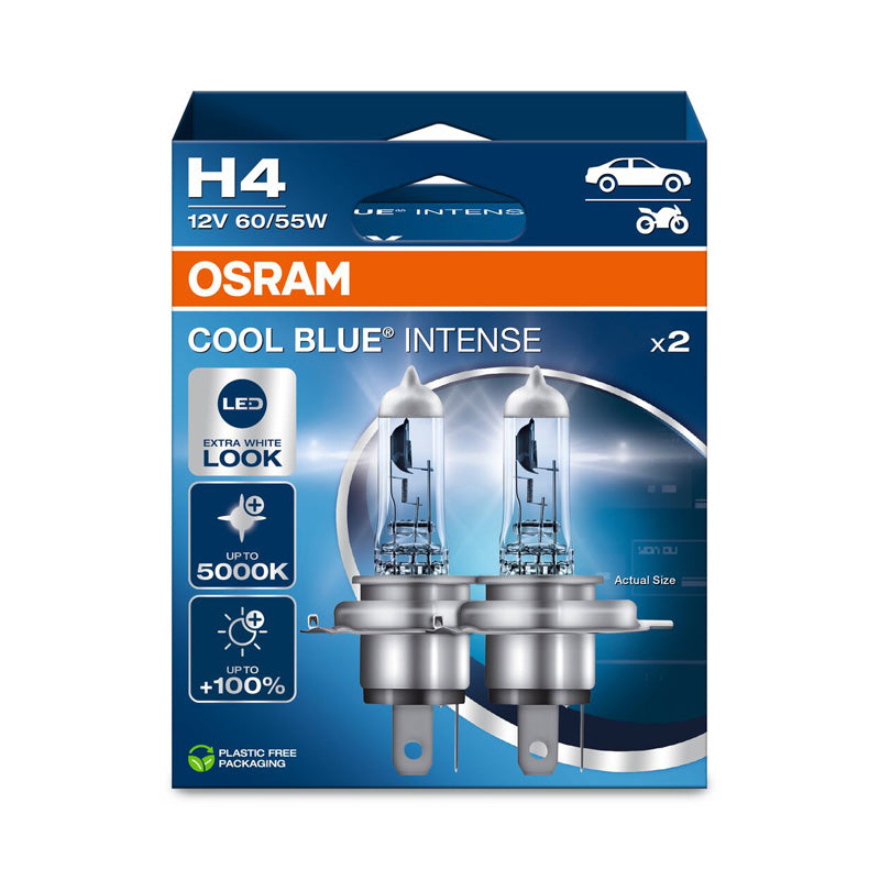 Osram, Cool Blue Intense NextGen Halogen Birnen - H4 - 12V/60-55W - Satz à 2 Stück, Blau