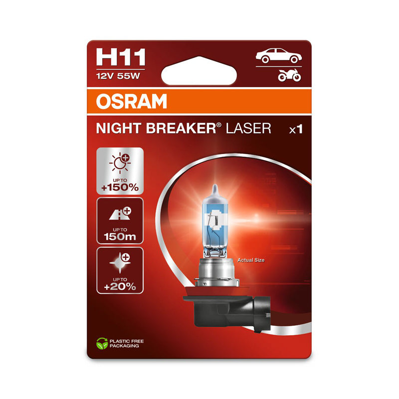 Osram, Night Breaker Laser Halogen Birne - H11 - 12V/55W - Pro Stück, Blau