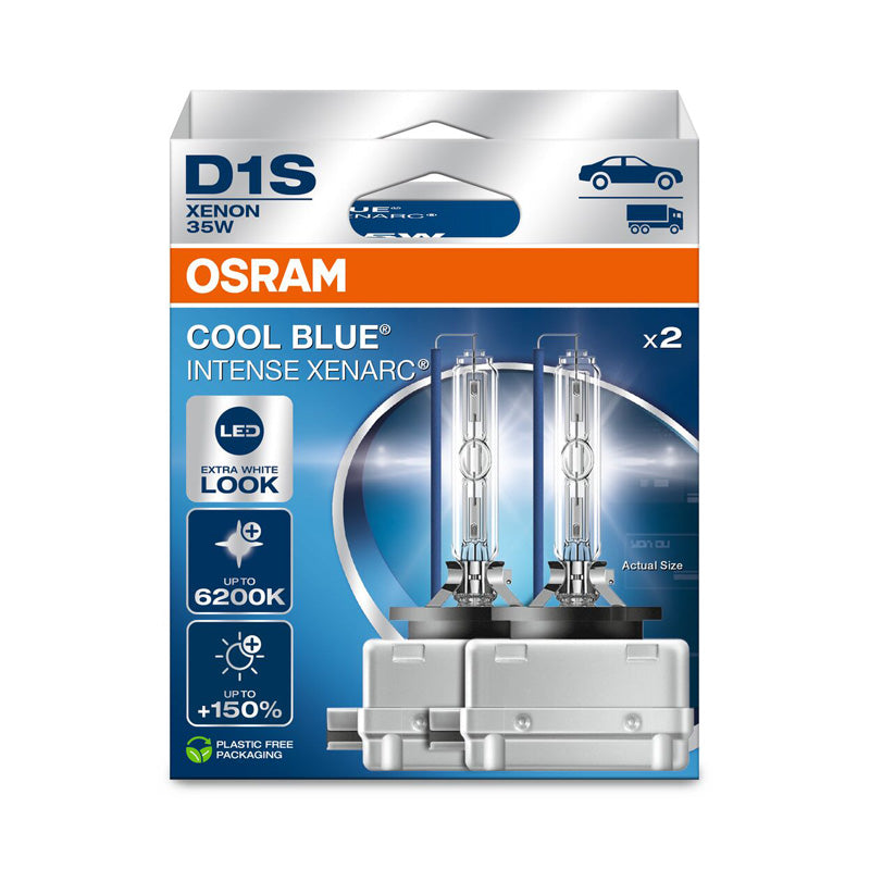 Osram, Xenarc Cool Blue Intense NextGen HID-Xenon Birnen - D1S - 12V/35W - Satz à 2 Stück (max. 6200K), Weiss