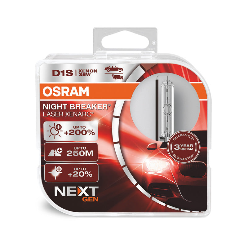 Osram, Xenarc Night Breaker Laser Xenon Birnen D1S - 12V/35W - Satz à 2 Stück (4500k), Rot