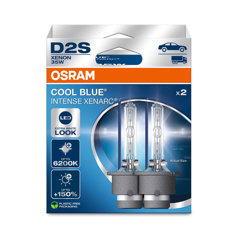 Osram, Xenarc Cool Blue Intense NextGen HID-Xenon Birnen - D2S - 12V/35W - Satz à 2 Stück (max. 6200K), Weiss