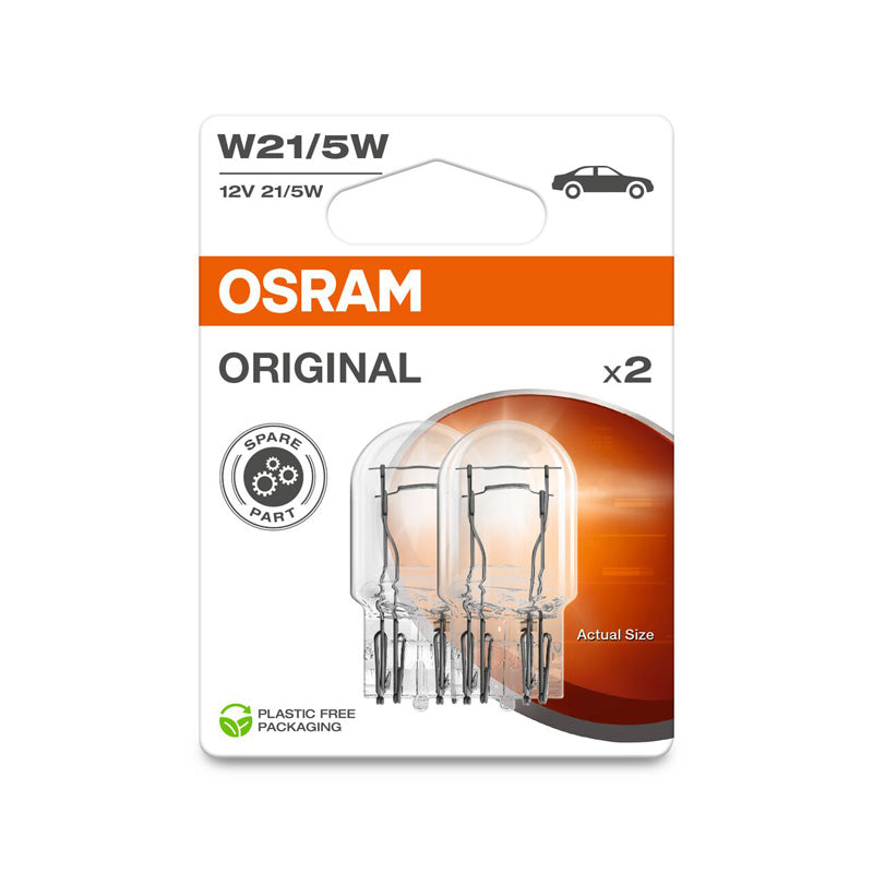 Osram, Original Halogen Birnen - T20 W3x16Q - 12V/21-5W - Satz à 2 Stück, Weiss