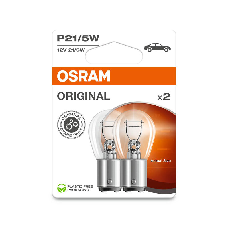 Osram, Original Halogen Birnen - BAY15D - 12V/21-5W - Satz à 2 Stück, Weiss