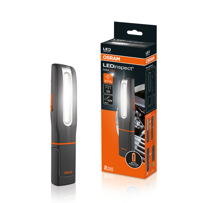 Osram, LEDinspect® MAX 500 - Handinspektionsleuchte, Orange, Schwarz