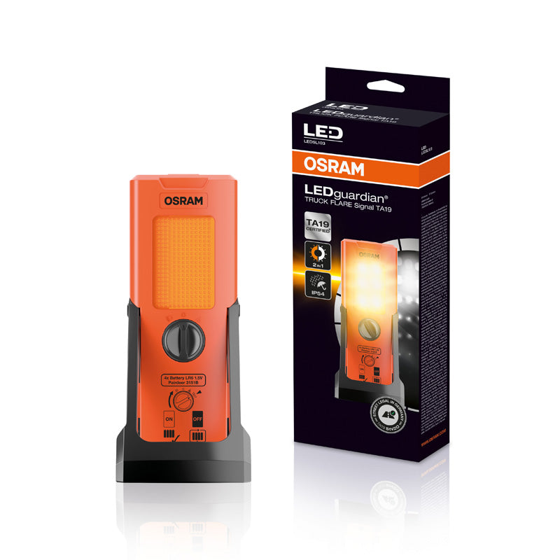 Osram, LEDguardian® Truck Flare Signal TA19 - Warnleuchte, Orange