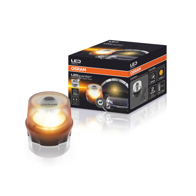 Osram, LEDguardian® Road Flare Signal TA20 - Warnleuchte, Orange, Transparent