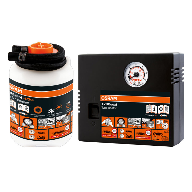 Osram, TYREseal Kit - Reifenreparatur, Flüssigkeit, Orange